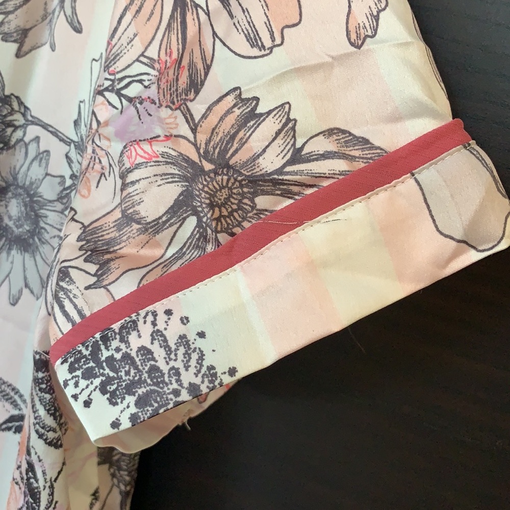 Victoria’s Secret Satin Waist Floral Tie Romper Pajamas - Picture 10 of 16